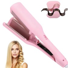 Big Wave Hair Curler 32mm, Hair Waver Crimper, French Egg Roll Wave Curling Iron
