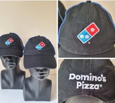 Pair of Domino's Pizza Ladies SMALL Size Black Cotton Staffwear Baseball Cap Hat