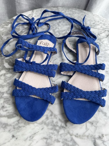 Faith blue lace gladiator - blue, up