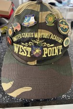 Camouflage Cap USA West Point With 7 Pin Badges unchecked for values vintage 