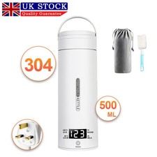 500ml Portable Electric Travel Kettle Fast Water Boil Small Tea Pot Thermos uk