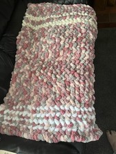 Beautiful Hand Knitted Chunky Blanket / Throw
