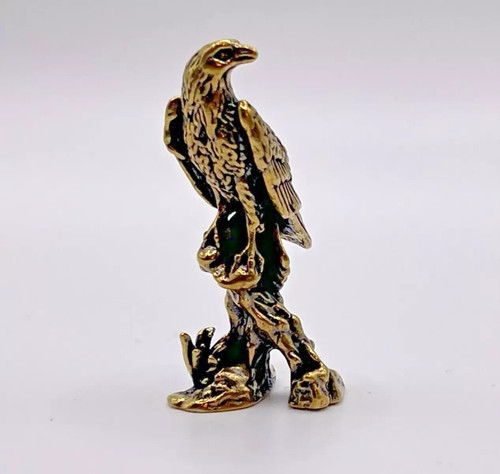 Small brass eagle falcon bird - eagle,