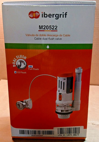Dual flush valve - flush, with