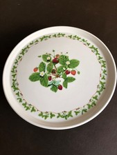 Vintage Portmeirion Summer Strawberries Footed Cake Plate 31x8.75cm 1.5kg