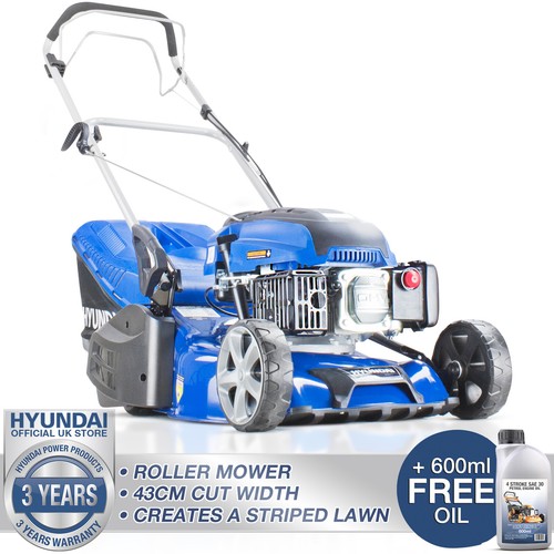 Petrol roller lawn mower self - lawn,
