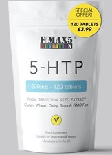5HTP 200mg Tablets Serotonin Helps Against Stress, Anxiety - 120 Pills