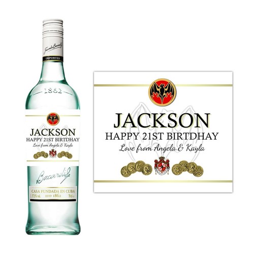 Personalised bacardi label - bacardi,