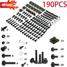 190PCS/Set Complete Motorcycle Fairing Bolts Kit Panel Speed Clip Fastener Screw