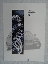 BMW M3 Coupe & Convertible brochure 1995. E36. Specifications/Colours/Equipment