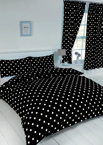 Polka dot black duvet cover - dot,