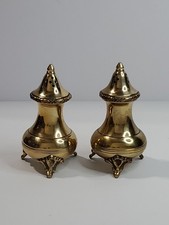 Vintage Brass Salt & Pepper
