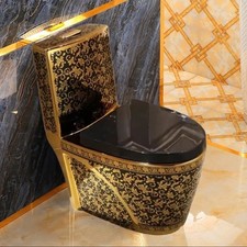 Gold black toilet royal - toilet.,