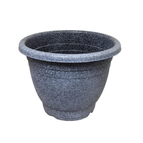 Stone effect plant pot grey - stone,