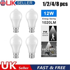 B22 PIR Motion Sensor LED Smart Lamp Bulb Globe Auto ON/OFF Energy Saving Light
