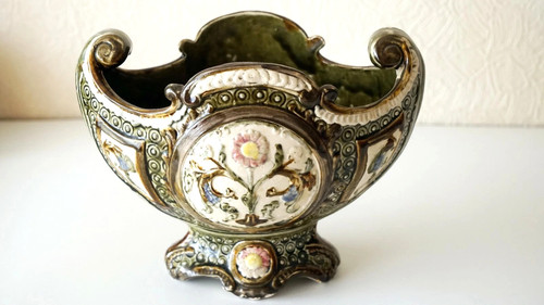 Antique ceramic bowl fruits - antique,