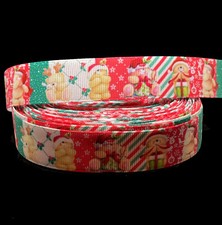 Happy Merry Christmas Grosgrain Ribbons Gift Wrapping 20-25mm 1-5 yards 1384