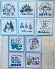 Blue Winter Christmas Card