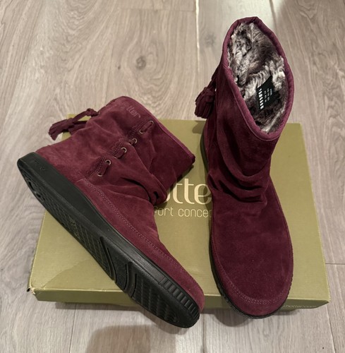 Hotter pixie aubergine suede - hotter,