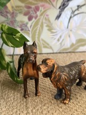 Bronze Boxer and Cocker