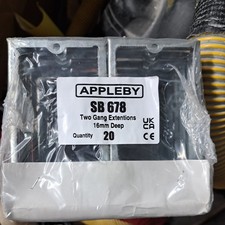 Appleby SB678 Box Extension 2 Gang 16mm - Pack of 20