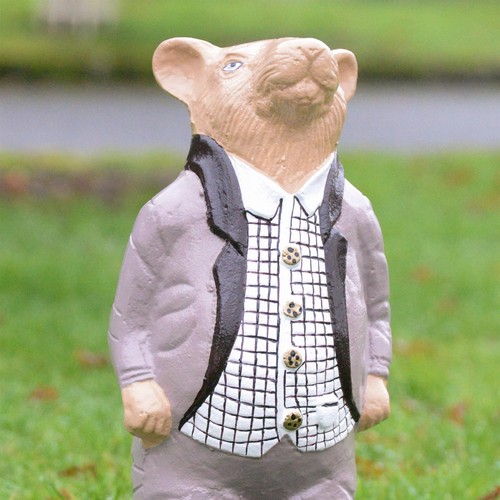 Cast aluminium whimsical mouse - aluminium,