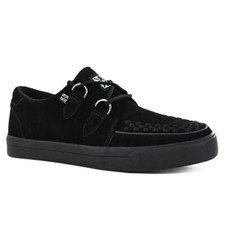 T.U.K. A9178 TUK VLK D Ring Creeper Sneaker Black Suede