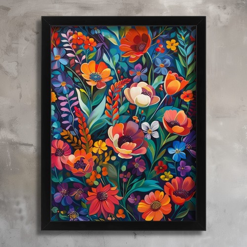 Colourful floral flowers wall - flowers,