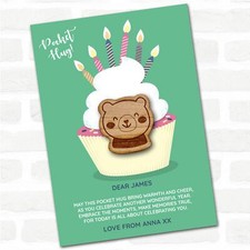 Teddy Bear Face Cupcake Happy