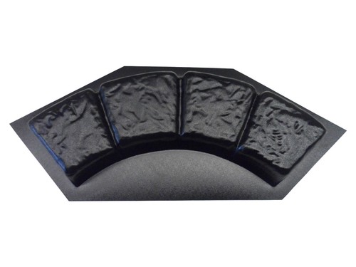 Block curved edging mould - block,