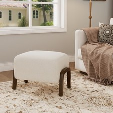 Footstool Wooden legs Padded