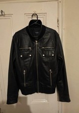 Zara men leather - men, jacket