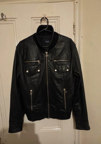 Zara men leather - zara, jacket