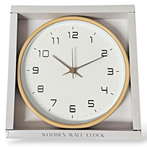 Round wall clock - wall, bedroom