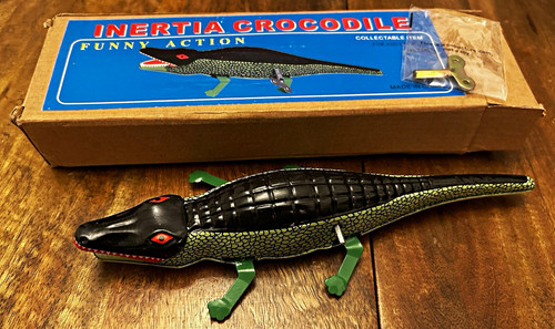 Inertia crocodile tin toy - crocodile,