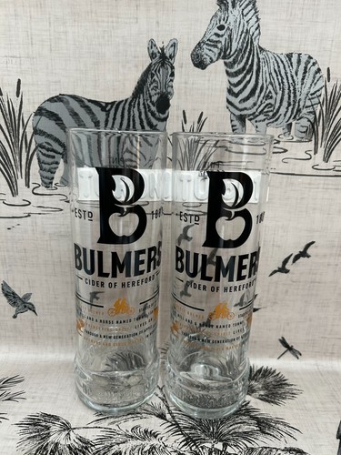 Bulmers pint cider glasses 2 - bulmers, x