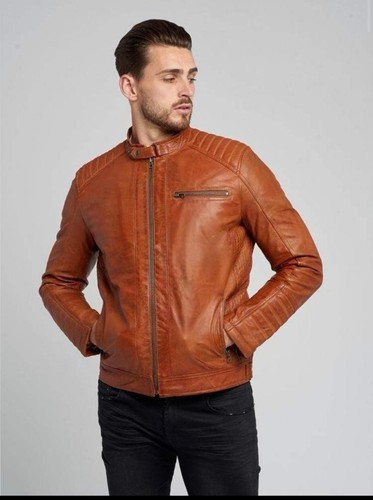 Mens tan genuine sheep leather - mens,