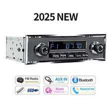 1 Din Car Radio MP3 Player Classic Car Retro Audio Stereo Support FM AUX EQ USB 