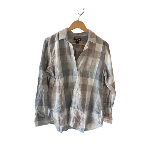 Lands end plaid flannel shirt - lands',