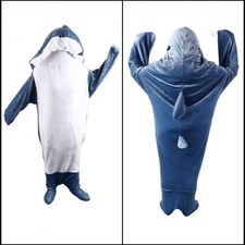 Hooded Fleece Shark Blanket