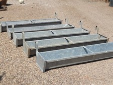 Vintage Galvanise hanging trough garden planter Farm Animal Feeder