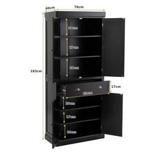 2 Doors Display Organizer Wood