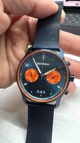 Mens 42mm detomaso - mesh, chrono