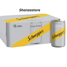 Schweppes Soda Water,150 ml Cans (Pack of 12) | UK Free And Fast Dispatch