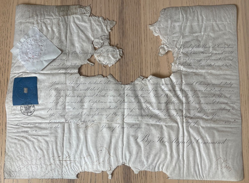 1848 commission document - 1848, on