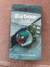 Barbour Father Christmas Snowman Briggs Enamel Pin Badge 2020