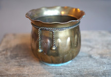 Vintage Brass Planter Pot