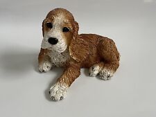 Vintage Italian CASTAGNA Resin Sitting Spaniel Figurine Sculpture Dog Ornament