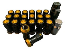 20 Black Gold lug nuts for