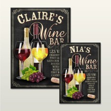 Personalised wine bar - wine,